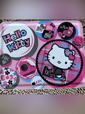 Hello Kitty Pink Blue Travel Case with Black Handle